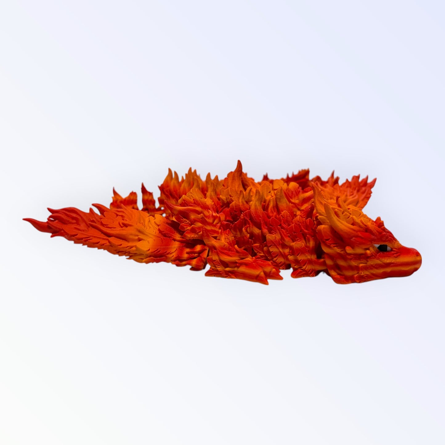 3D Printed Phoenix Dragon Sculpture β Fiery Red & Orange Mythical Dragon Figurine β Fantasy Home Decor & Unique Gift for Dragon Lovers