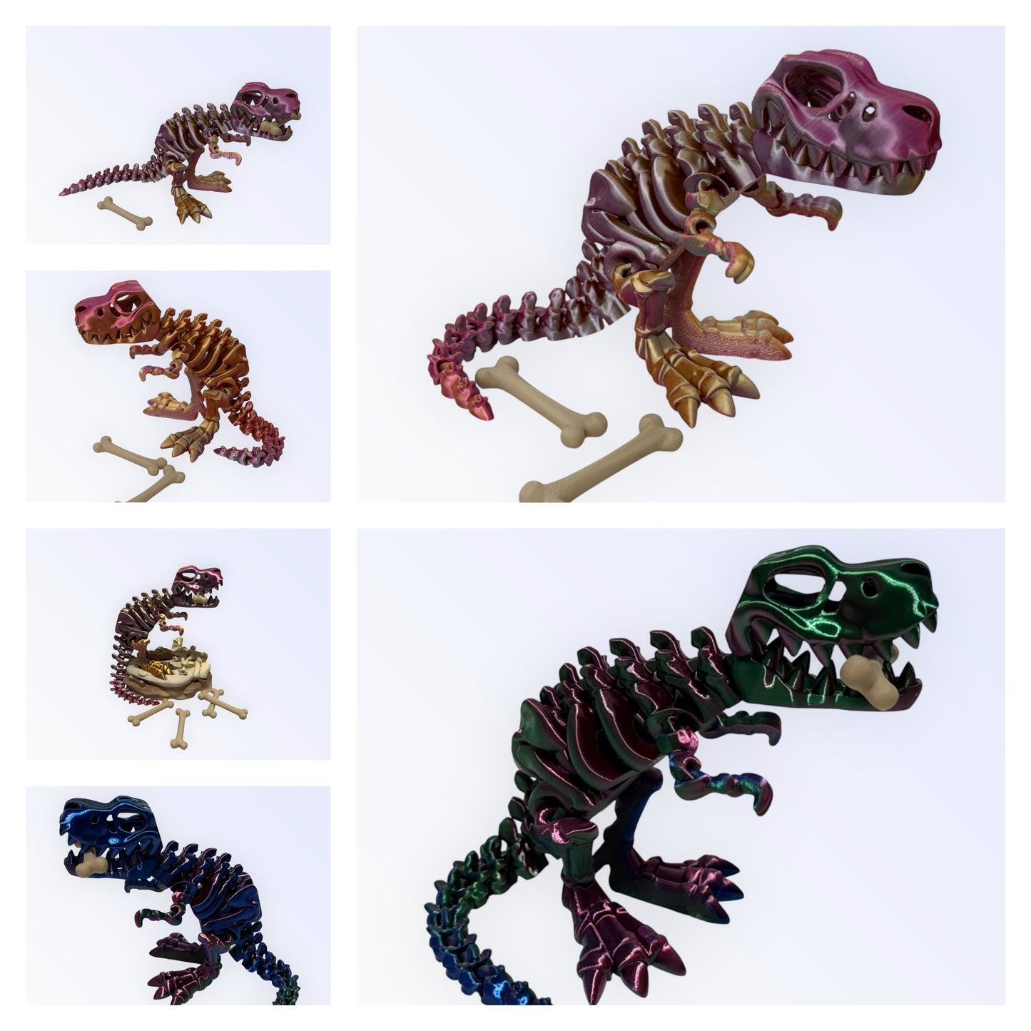 Unique 3D Printed Skeleton Animals β Dinosaurs, Sharks & More