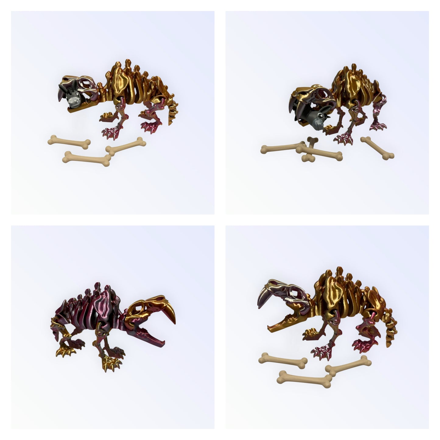 Unique 3D Printed Skeleton Animals β Dinosaurs, Sharks & More