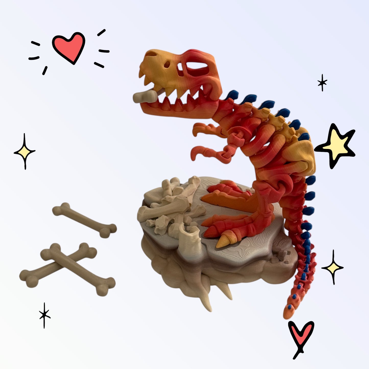 Unique 3D Printed Skeleton Animals β Dinosaurs, Sharks & More