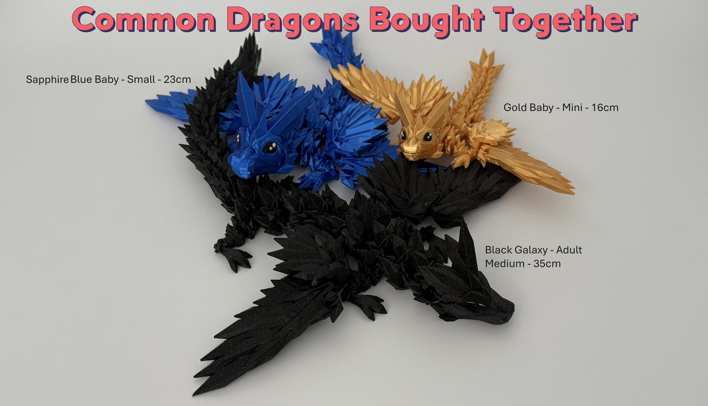 Fantasy Crystal Dragon – 3D Printed Winged Toy | Articulated Mythical Creature | Dragon Gift for Collectors