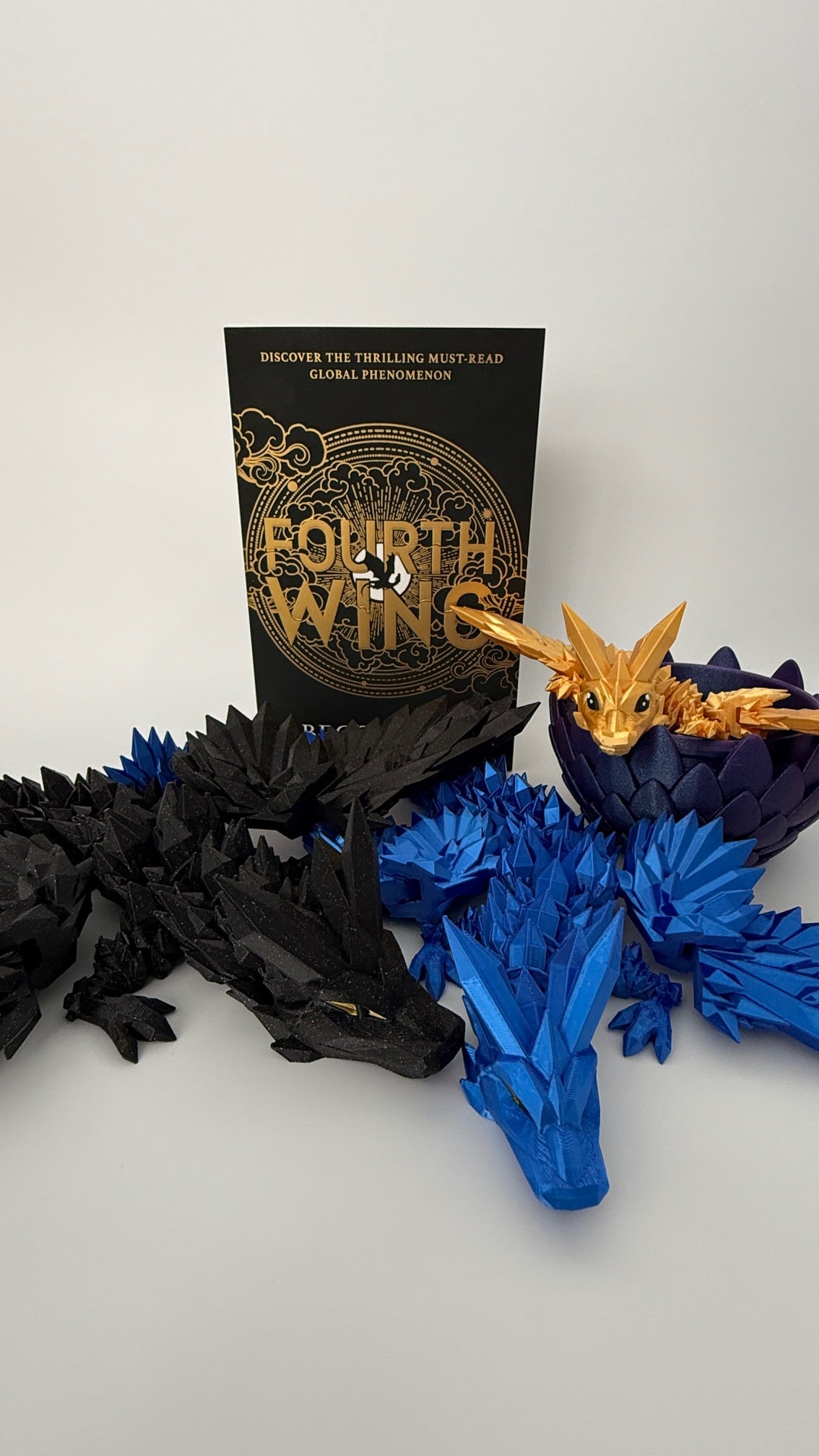 Fantasy Crystal Dragon – 3D Printed Winged Toy | Articulated Mythical Creature | Dragon Gift for Collectors