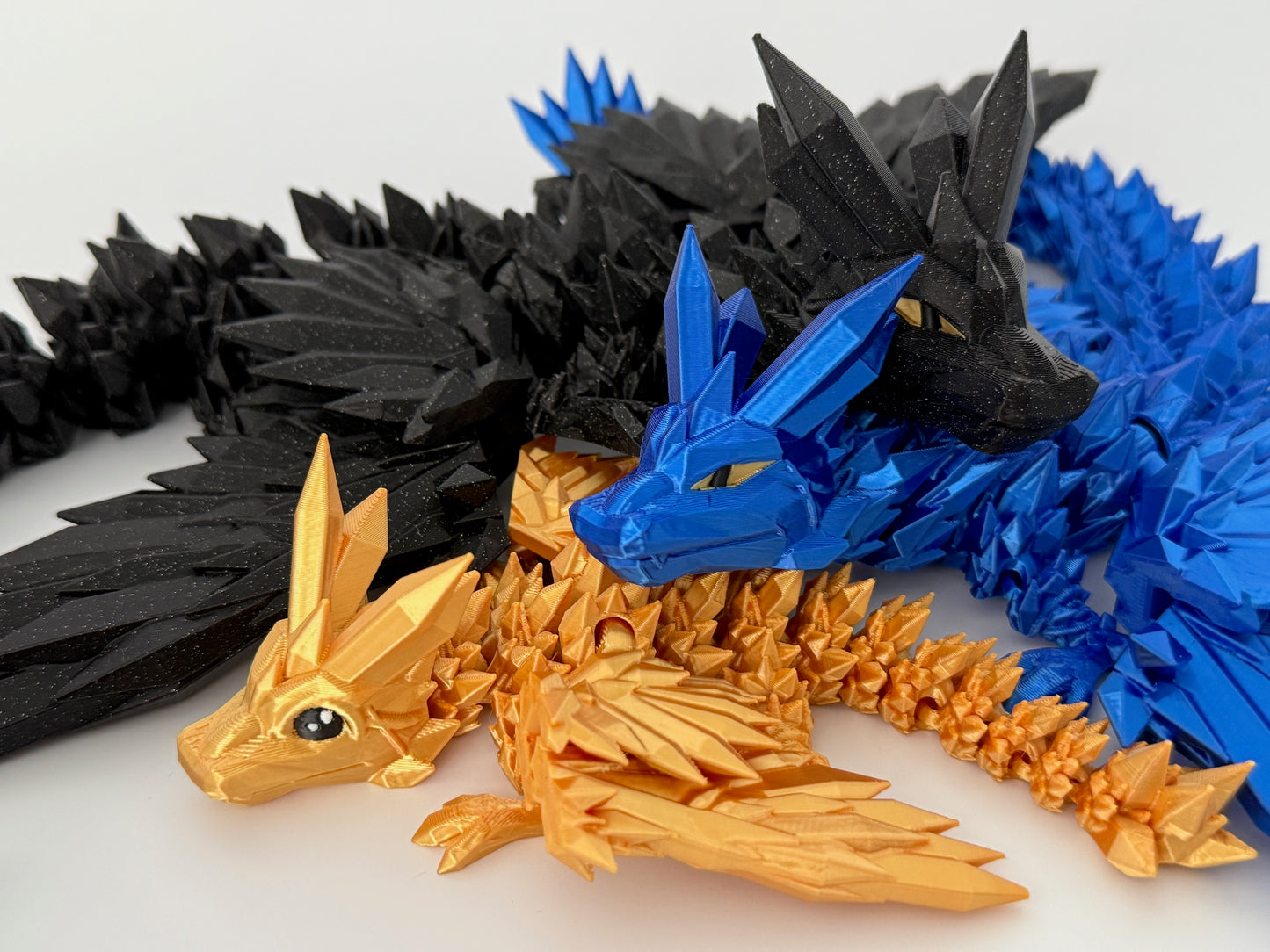 Fantasy Crystal Dragon – 3D Printed Winged Toy | Articulated Mythical Creature | Dragon Gift for Collectors