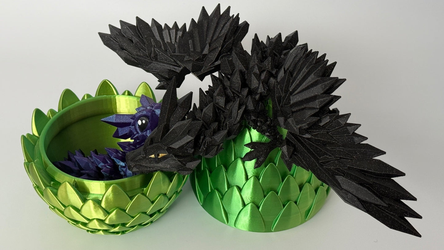 Fantasy Crystal Dragon – 3D Printed Winged Toy | Articulated Mythical Creature | Dragon Gift for Collectors