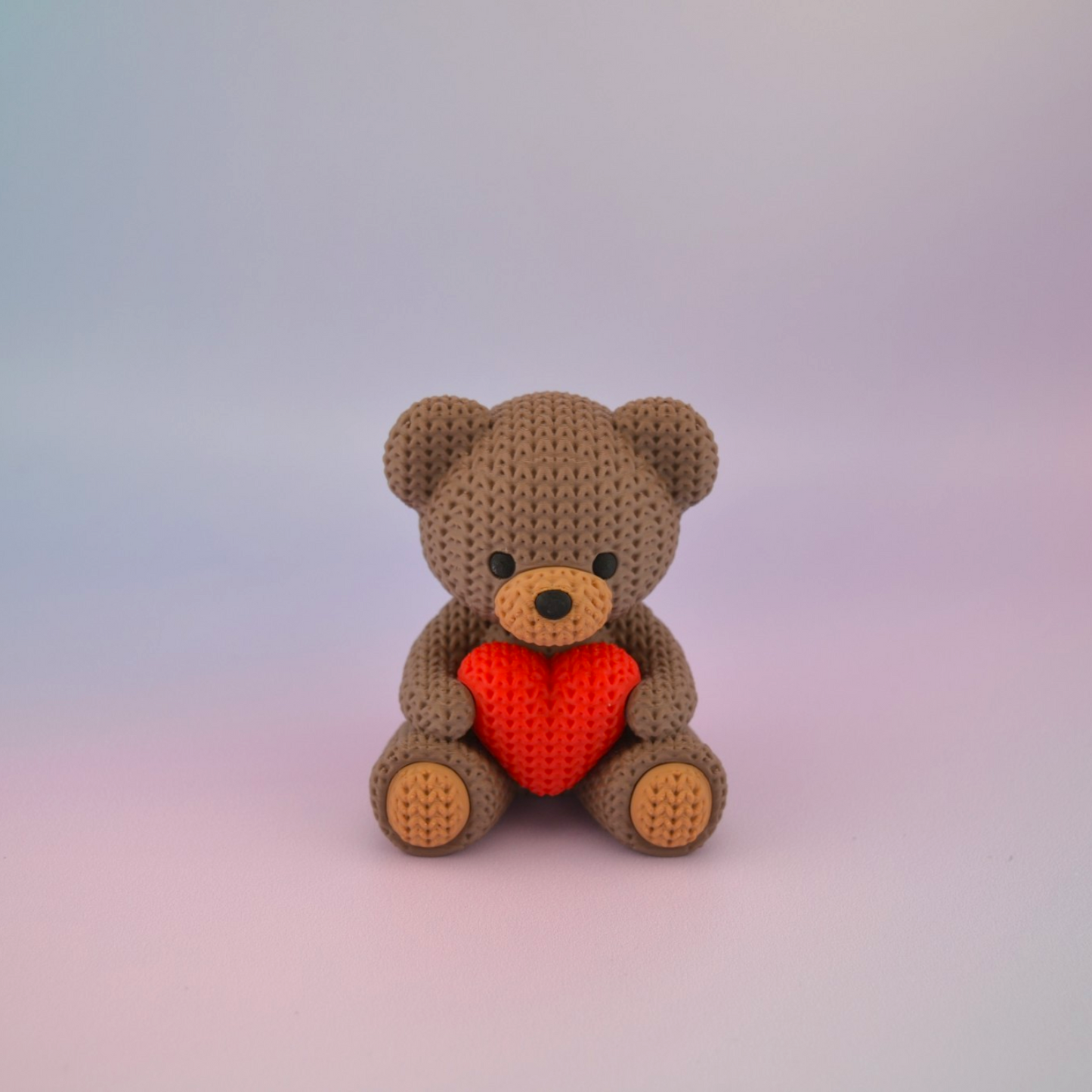 Knitted Teddy Bear With Heart