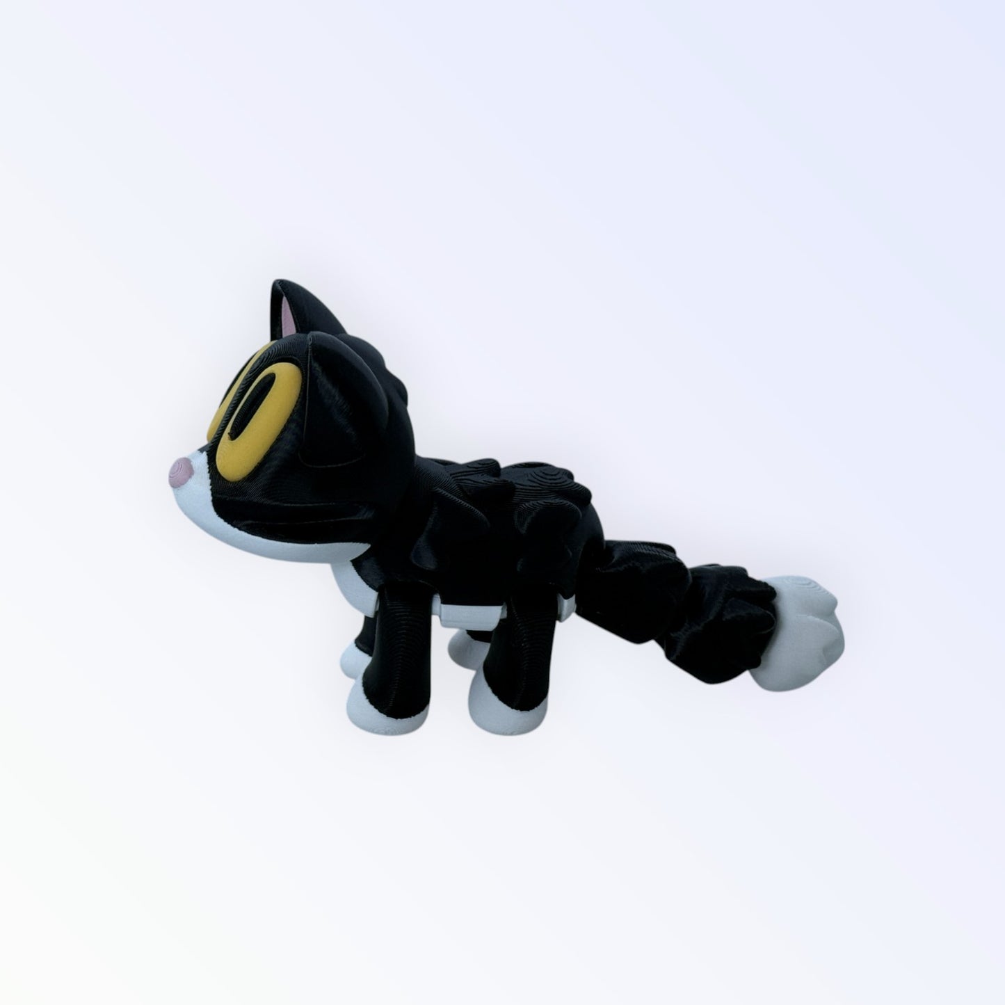 Kawaii Cat Desk Toy – Blob Cat Figurine in Black or Gray | Cute Cat Gift for Cat Lovers