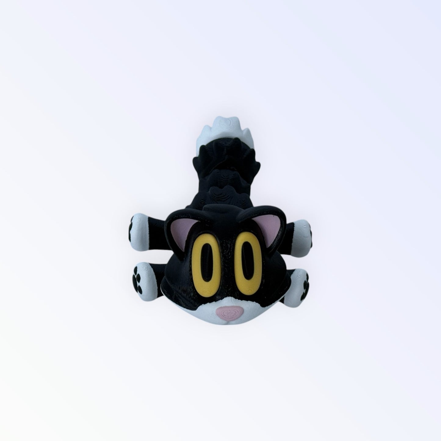 Kawaii Cat Desk Toy – Blob Cat Figurine in Black or Gray | Cute Cat Gift for Cat Lovers