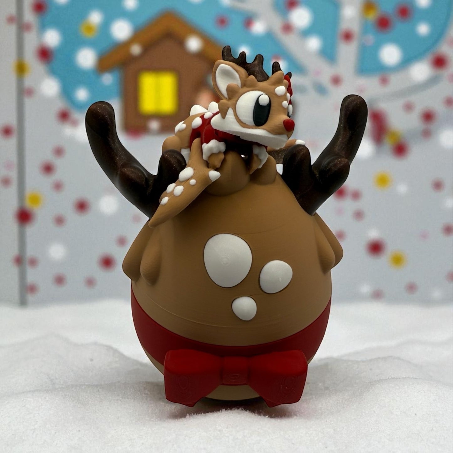 Christmas Reindeer Dragon & Egg