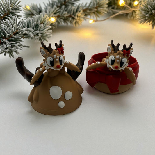 Christmas Reindeer Dragon & Egg